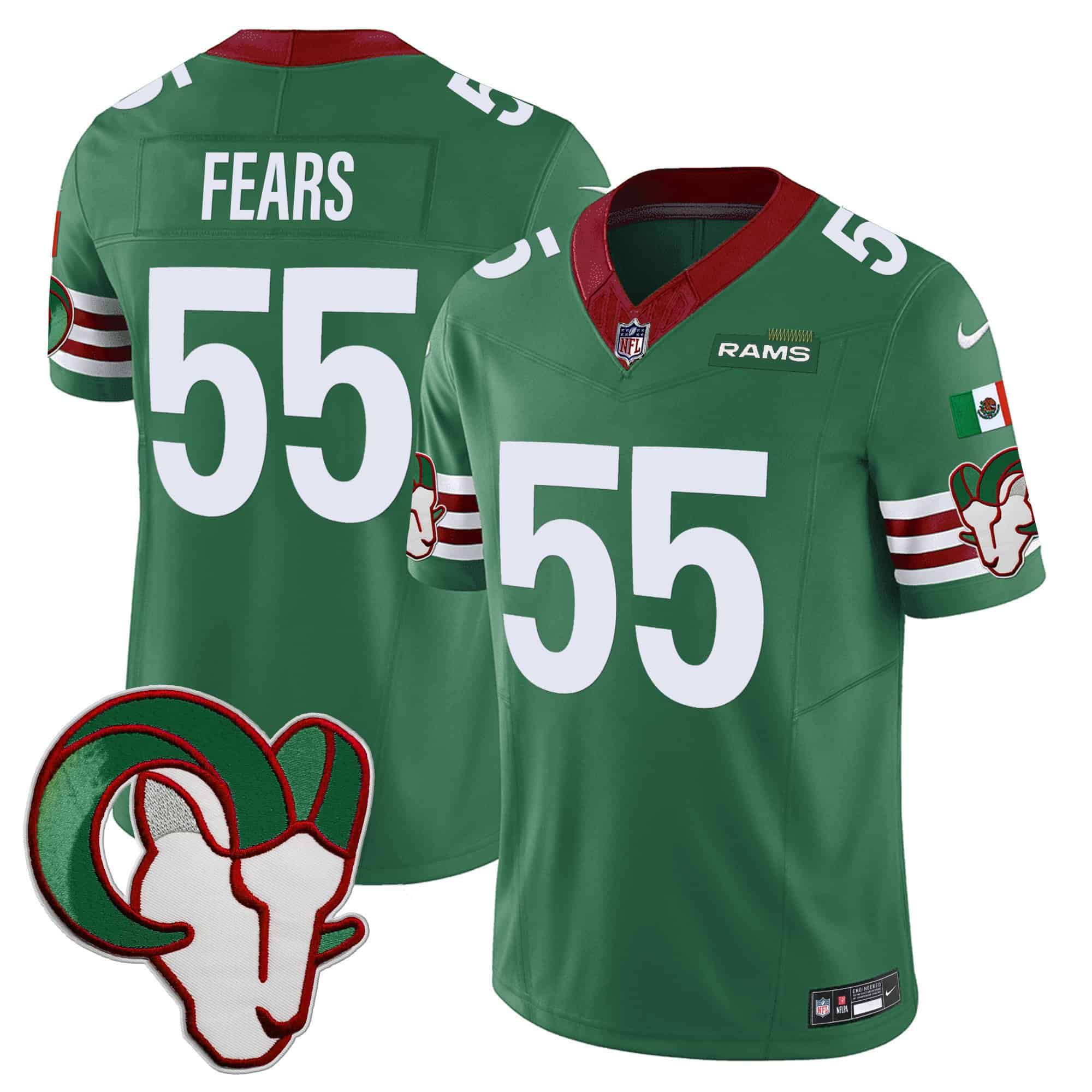 Men Los Angeles Rams #55 Fears Green 2024 Nike Mexico Vapor Limited NFL Jersey